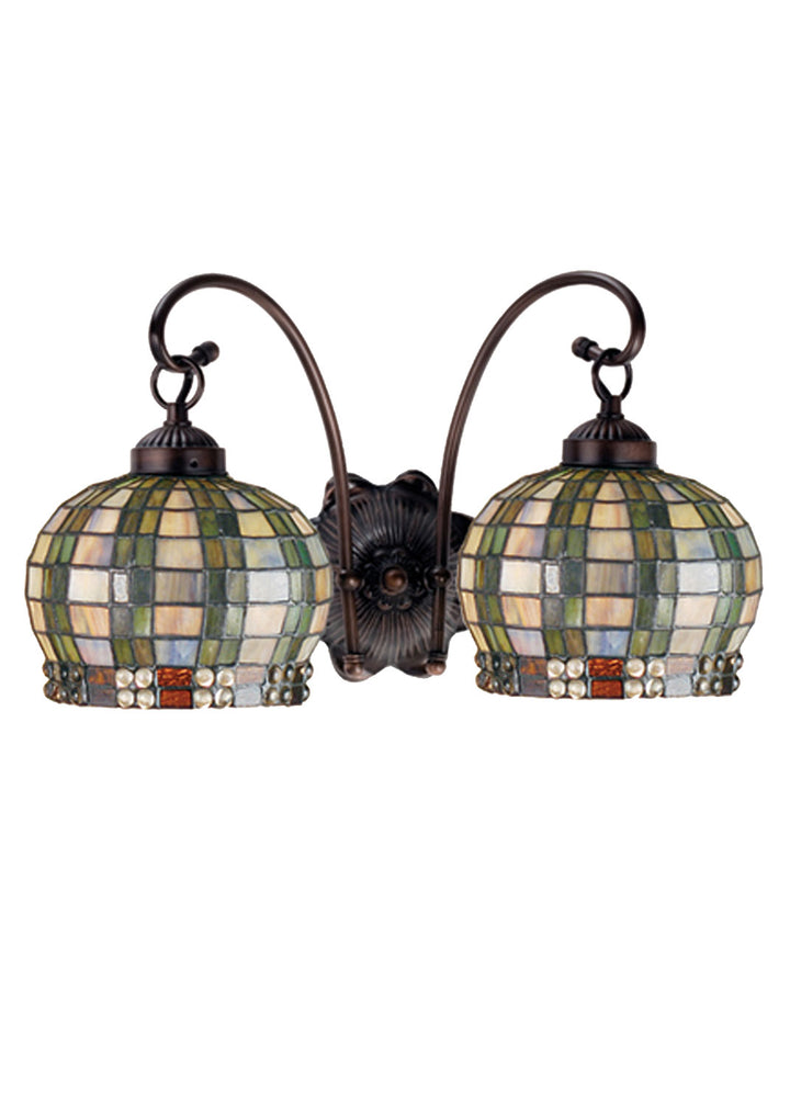 Meyda Tiffany Jeweled Basket 19014 Wall Light - Mahogany Bronze