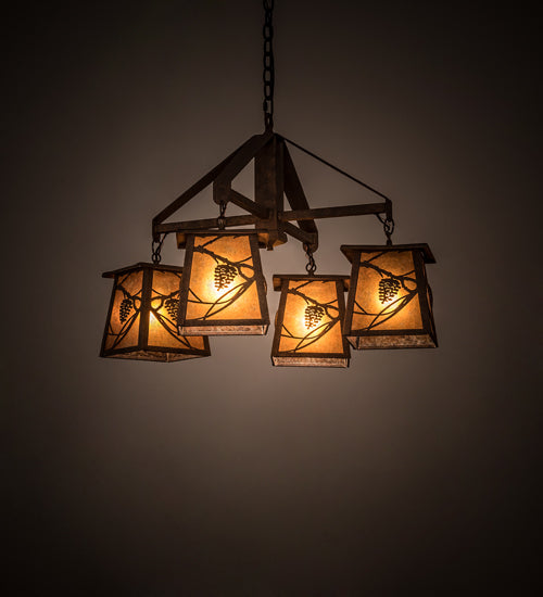 Meyda Tiffany Whispering Pines 192455 Chandelier Light - Rust