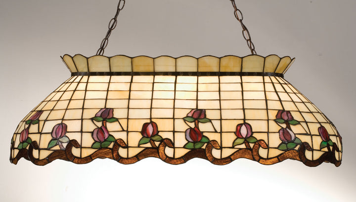 Meyda Tiffany Roseborder 19136 Pendant Light - Craftsman Brown