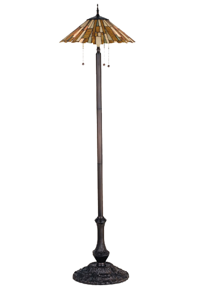 Meyda Tiffany Lighting 19194 Delta Three Light Floor Lamp Lamp Bronze / Dark