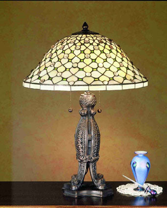 Meyda Tiffany Lighting 19950 Empire Two Light Table Base Hardware Lamp Bronze / Dark