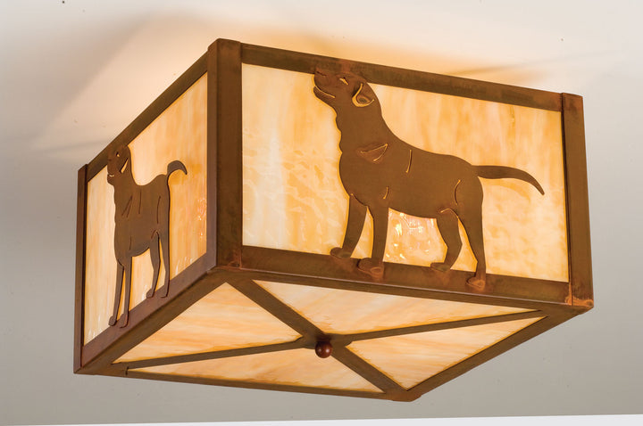 Meyda Tiffany Labrador Retriever 20763 Ceiling Light - Rust