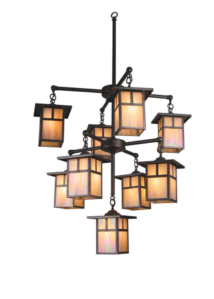 Meyda Tiffany Hyde Park 20814 Chandelier Light - Craftsman Brown