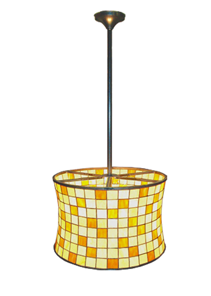 Meyda Tiffany Hilton Barrel 21986 Pendant Light - Craftsman Brown