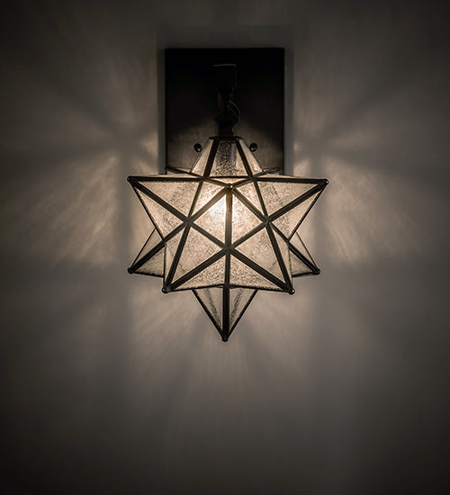 Meyda Tiffany Moravian Star 192944 Wall Light - Craftsman Brown