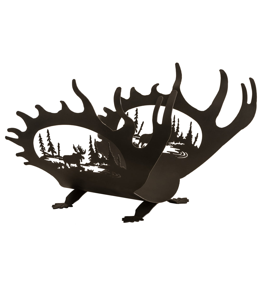 Meyda Tiffany Lighting 22404 Moose Antler Log Holder Home Decor Black