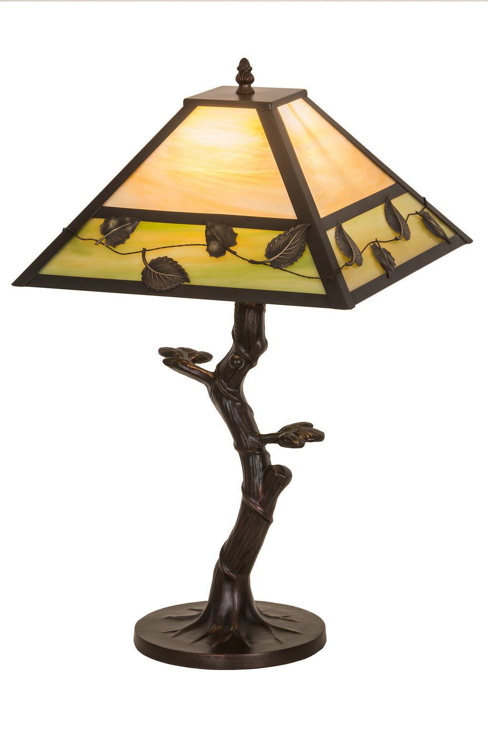 Meyda Tiffany Lighting 24246 Vine Leaf Table Lamp Lamp Bronze / Dark