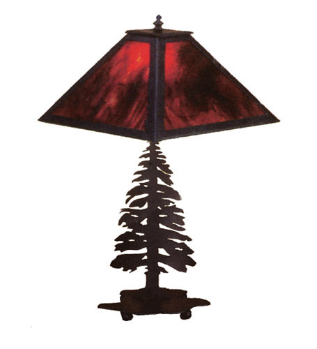 Meyda Tiffany Lighting 26724 Tall Pines Two Light Table Lamp Lamp Black