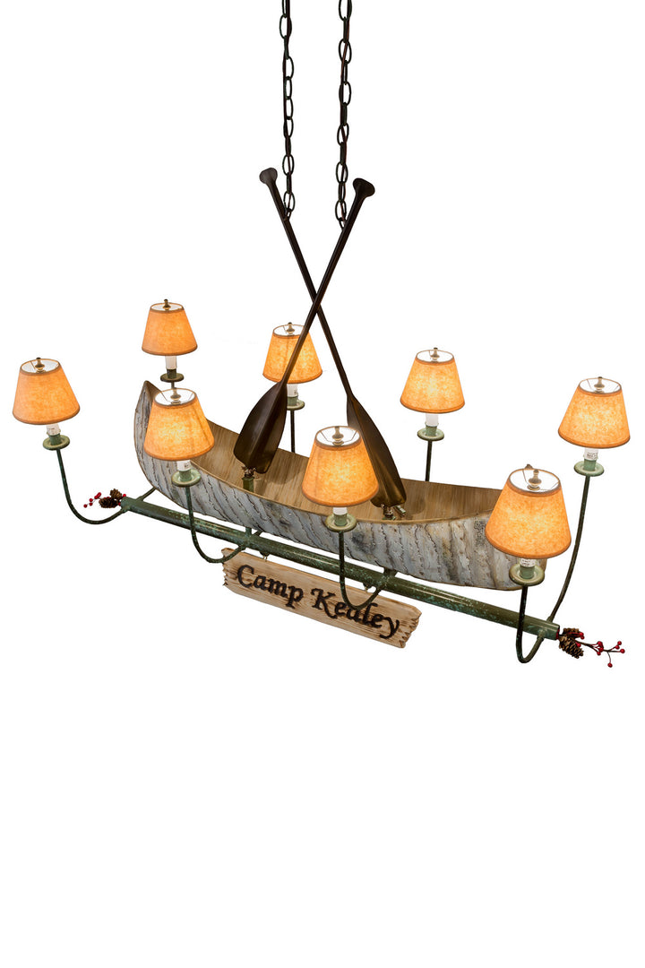 Meyda Tiffany Personalized 26977 Chandelier Light - Natural Wood,Tarnished Copper