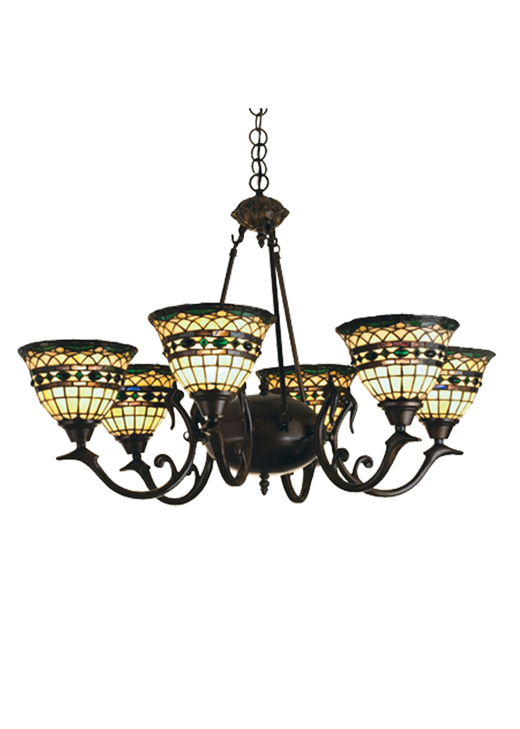 Meyda Tiffany Tiffany Roman 27402 Chandelier Light - Craftsman Brown