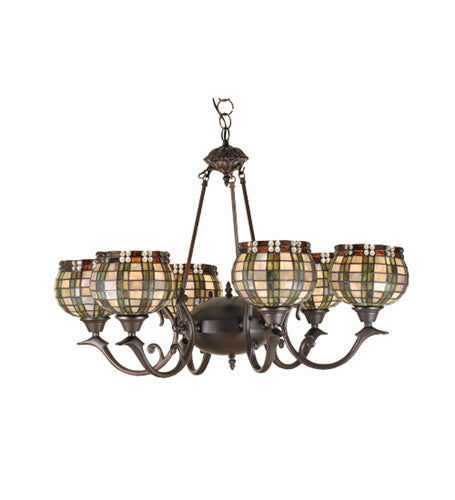 Meyda Tiffany Jeweled Basket 27404 Chandelier Light - Mahogany Bronze