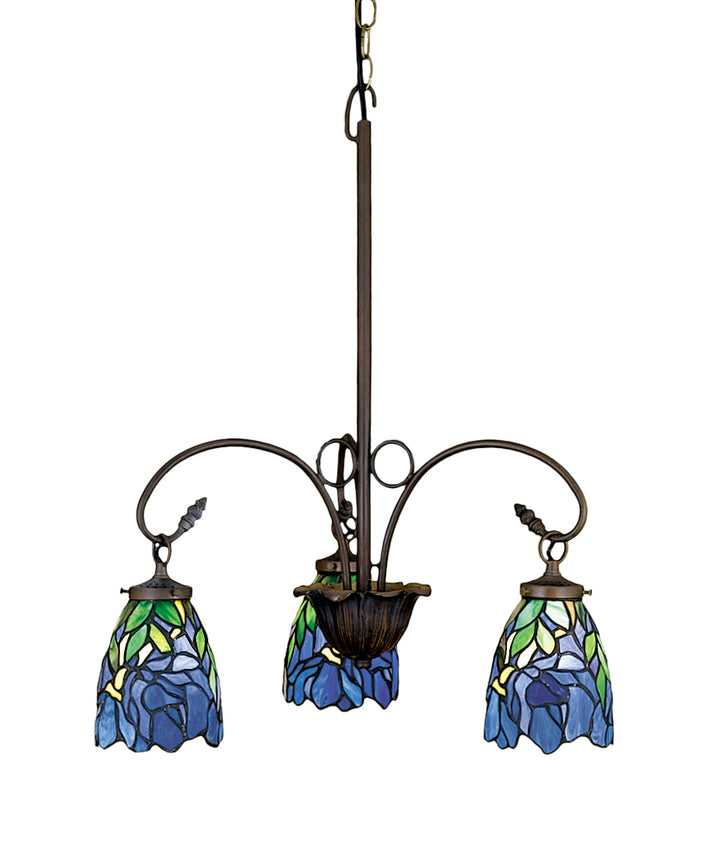 Meyda Tiffany Iris 27412 Chandelier Light - Craftsman Brown