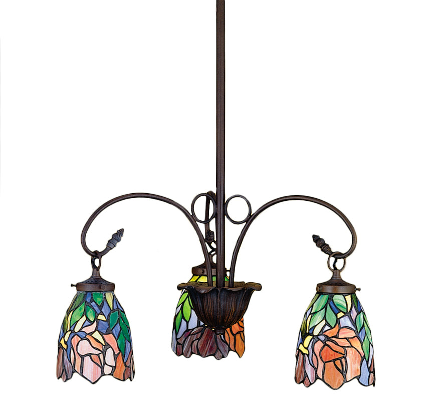 Meyda Tiffany Iris 27416 Chandelier Light - Mahogany Bronze