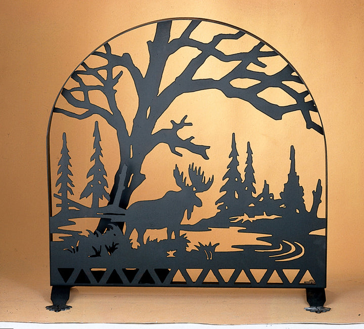 Meyda Tiffany Lighting 28735 Moose Creek Fireplace Screen Home Decor Black