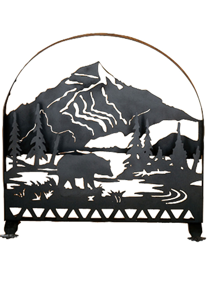 Meyda Tiffany Lighting 28756 Bear Creek Fireplace Screen Home Decor Black