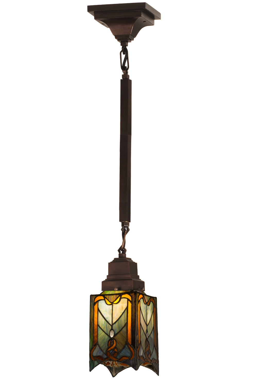 Meyda Tiffany Cottage Mission 29333 Pendant Light - Pbnawg Ha Clear