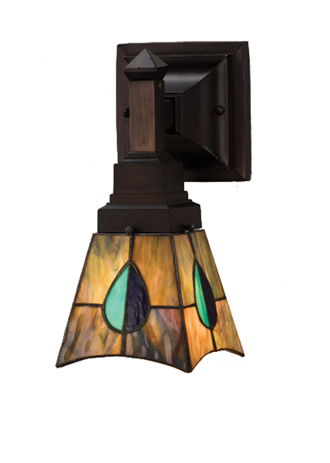 Meyda Tiffany Mackintosh Leaf 31229 Wall Light - Rust