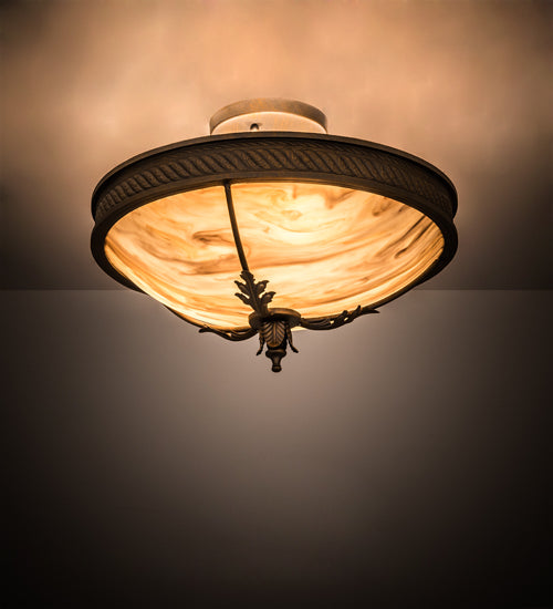 Meyda Tiffany Hoja 193473 Ceiling Light - French Bronzed