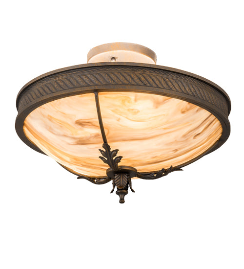 Meyda Tiffany Hoja 193473 Ceiling Light - French Bronzed