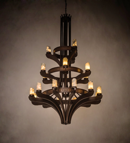 Meyda Tiffany Castilla 193768 Chandelier Light - Mahogany Bronze