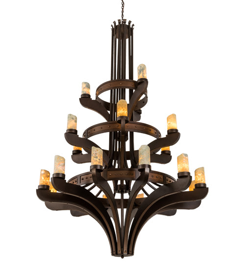 Meyda Tiffany Castilla 193768 Chandelier Light - Mahogany Bronze