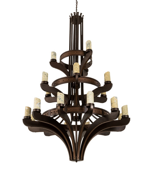 Meyda Tiffany Castilla 193768 Chandelier Light - Mahogany Bronze
