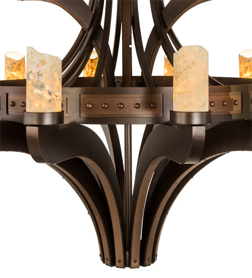 Meyda Tiffany Castilla 193768 Chandelier Light - Mahogany Bronze