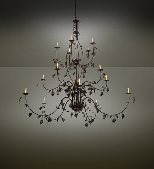 Meyda Tiffany Oak Leaf 193774 Chandelier Light - Mahogany Bronze