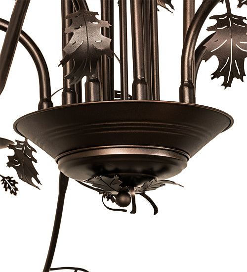 Meyda Tiffany Oak Leaf 193774 Chandelier Light - Mahogany Bronze