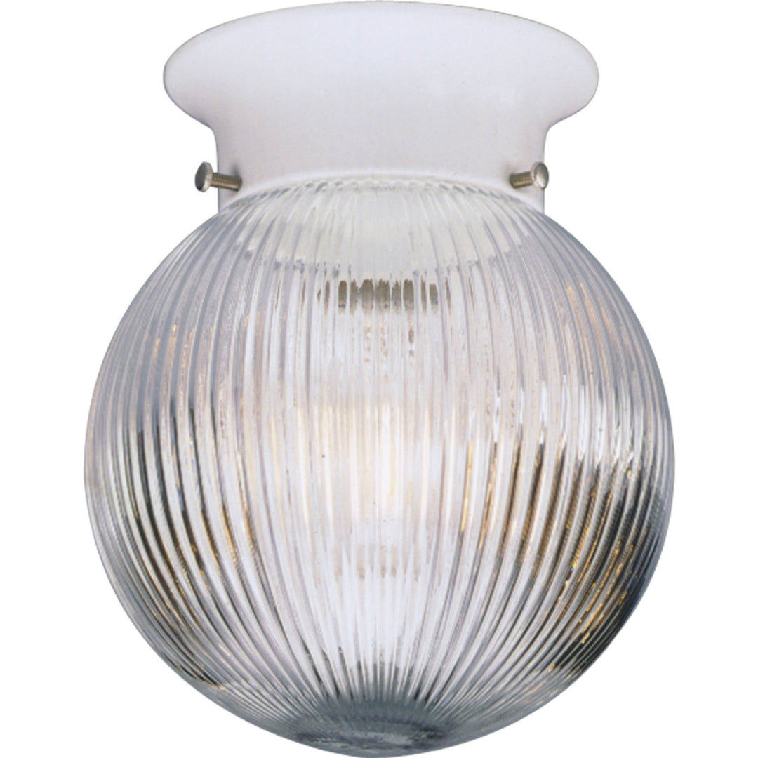 Progress Globe - Clear Ribbed P3599-30 Ceiling Light - White