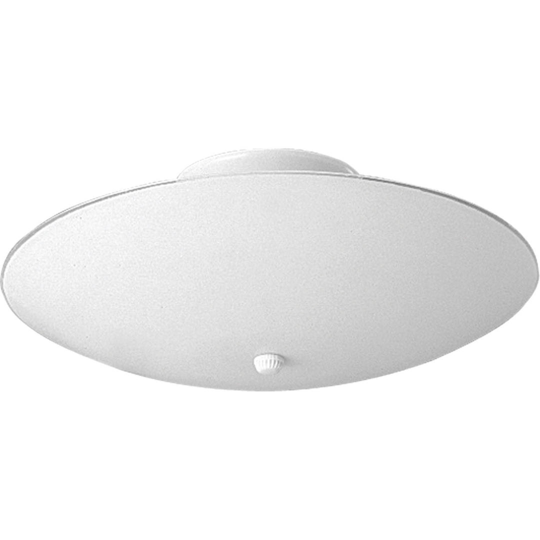 Progress Lighting P4609-30 Round Glass Two Light Flush Mount Utility Light White