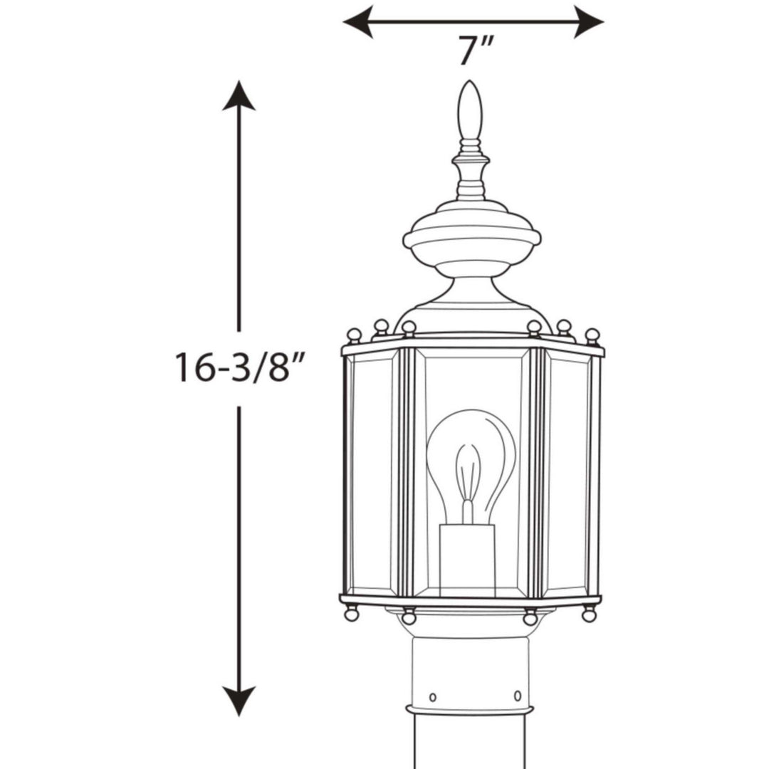 Progress Lighting P5430-10 Brassguard Lantern One Light Post Lantern Outdoor Brass - Polished / Cast
