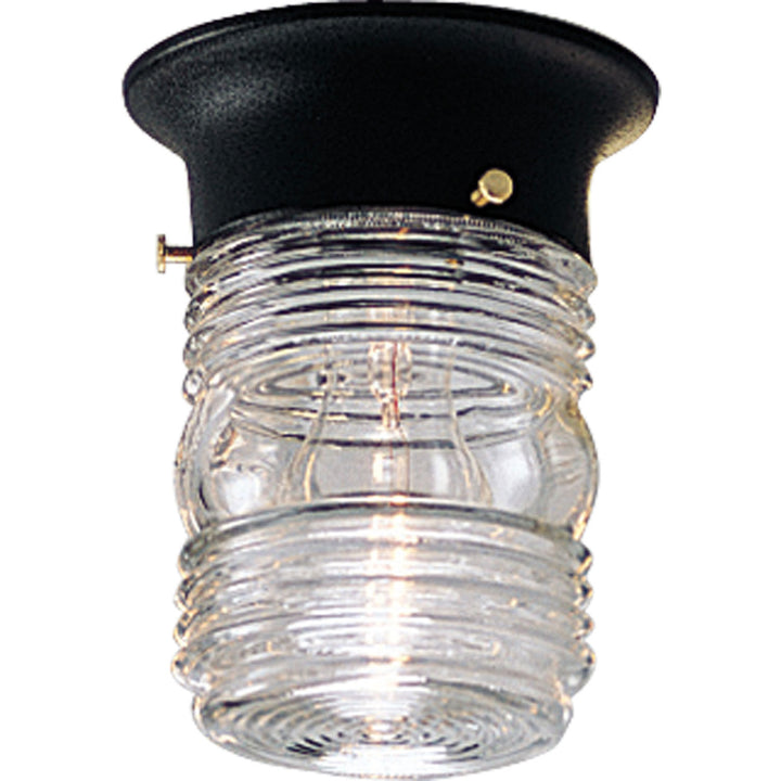 Progress Lighting P5603-31 Utility Lantern One Light Outdoor Flush Mount Outdoor Black