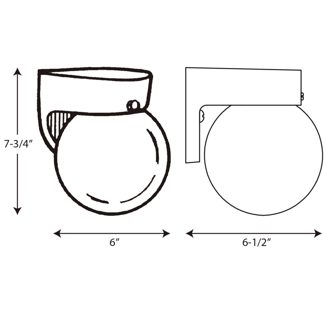 Progress Lighting P5813-31 Polycarbonate Outdoor One Light Wall Lantern Utility Light Black