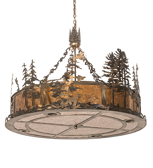Meyda Tiffany Quail Hunter W/Dog 194591 Pendant Light - Antique Copper, Burnished Copper