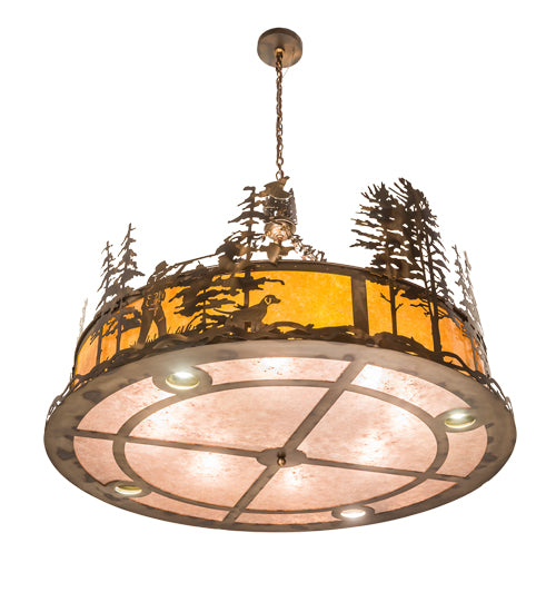 Meyda Tiffany Quail Hunter W/Dog 194591 Pendant Light - Antique Copper, Burnished Copper