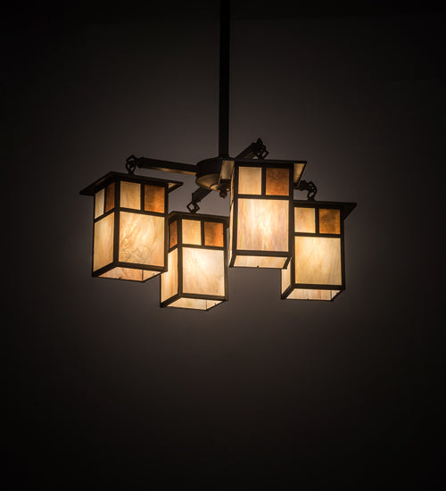 Meyda Tiffany Hyde Park 194838 Chandelier Light - Craftsman Brown