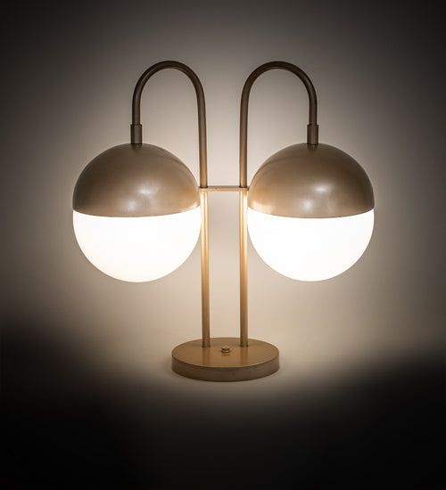 Meyda Tiffany Lighting 194888 Bola Two Light Table Lamp Lamp Bronze / Dark