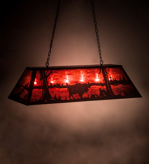 Meyda Tiffany Buffalo 195196 Pendant Light - Mahogany Bronze