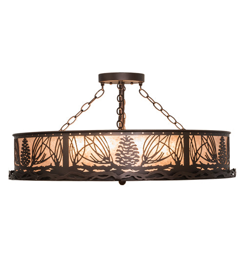 Meyda Tiffany Mountain Pine 195360 Ceiling Light - Mahogany Bronze