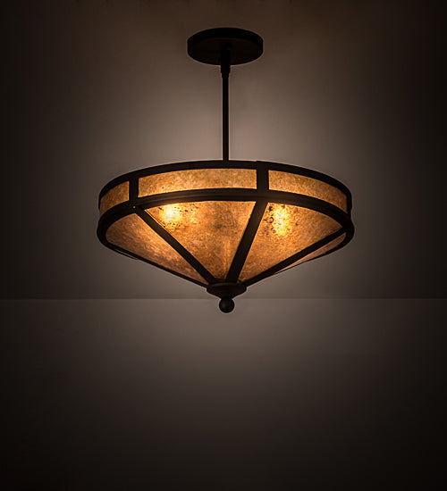 Meyda Tiffany Craftsman 195459 Ceiling Light - Oil Rubbed Bronze