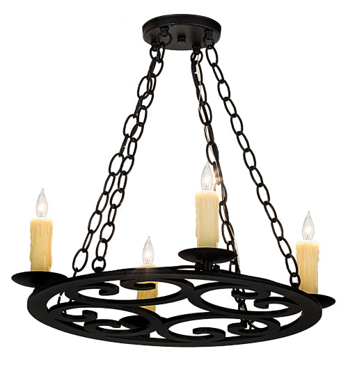 Meyda Tiffany Ashley 195714 Chandelier Light - French Bronzed,Crystal