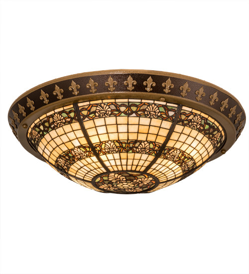 Meyda Tiffany Shell And Ribbon 195918 Ceiling Light - Copper Vein