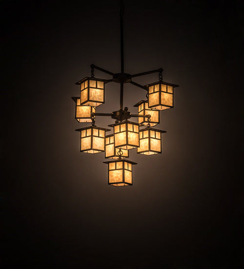 Meyda Tiffany Hyde Park 196321 Chandelier Light - Craftsman Brown