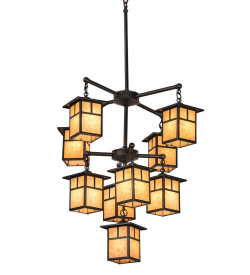 Meyda Tiffany Hyde Park 196321 Chandelier Light - Craftsman Brown