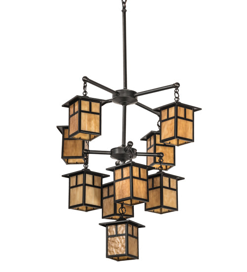 Meyda Tiffany Hyde Park 196321 Chandelier Light - Craftsman Brown