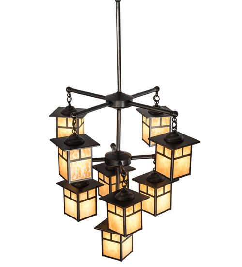 Meyda Tiffany Hyde Park 196321 Chandelier Light - Craftsman Brown