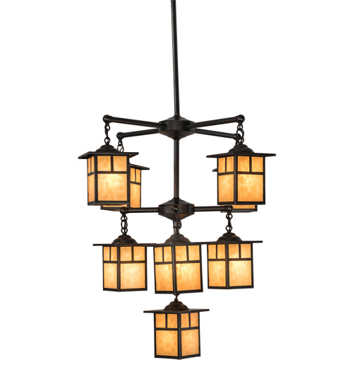 Meyda Tiffany Hyde Park 196321 Chandelier Light - Craftsman Brown
