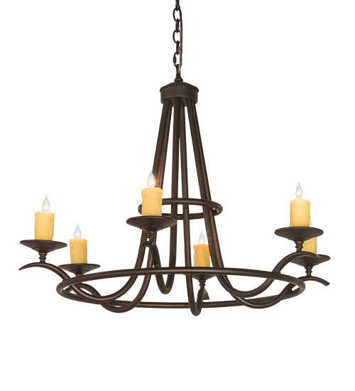 Meyda Tiffany Octavia 196944 Chandelier Light - Mahogany Bronze