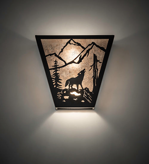 Meyda Tiffany Wolf On The Loose 196969 Wall Light - Wrought Iron